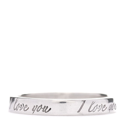 Tiffany Sterling Silver I Love You Band Ring 48 4.5 3 of 4