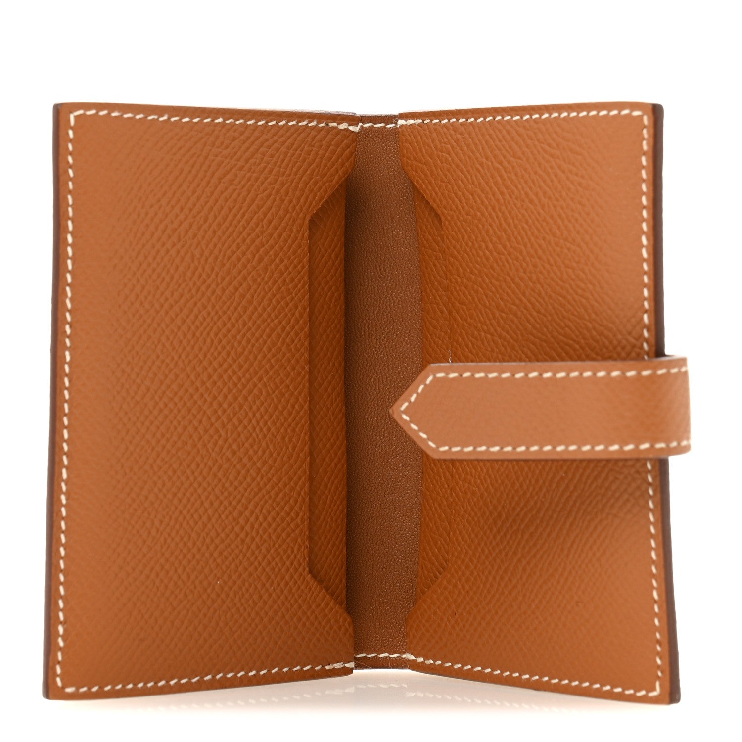 Hermes Epsom Bearn Card Holder Wallet Gold 5 of 10