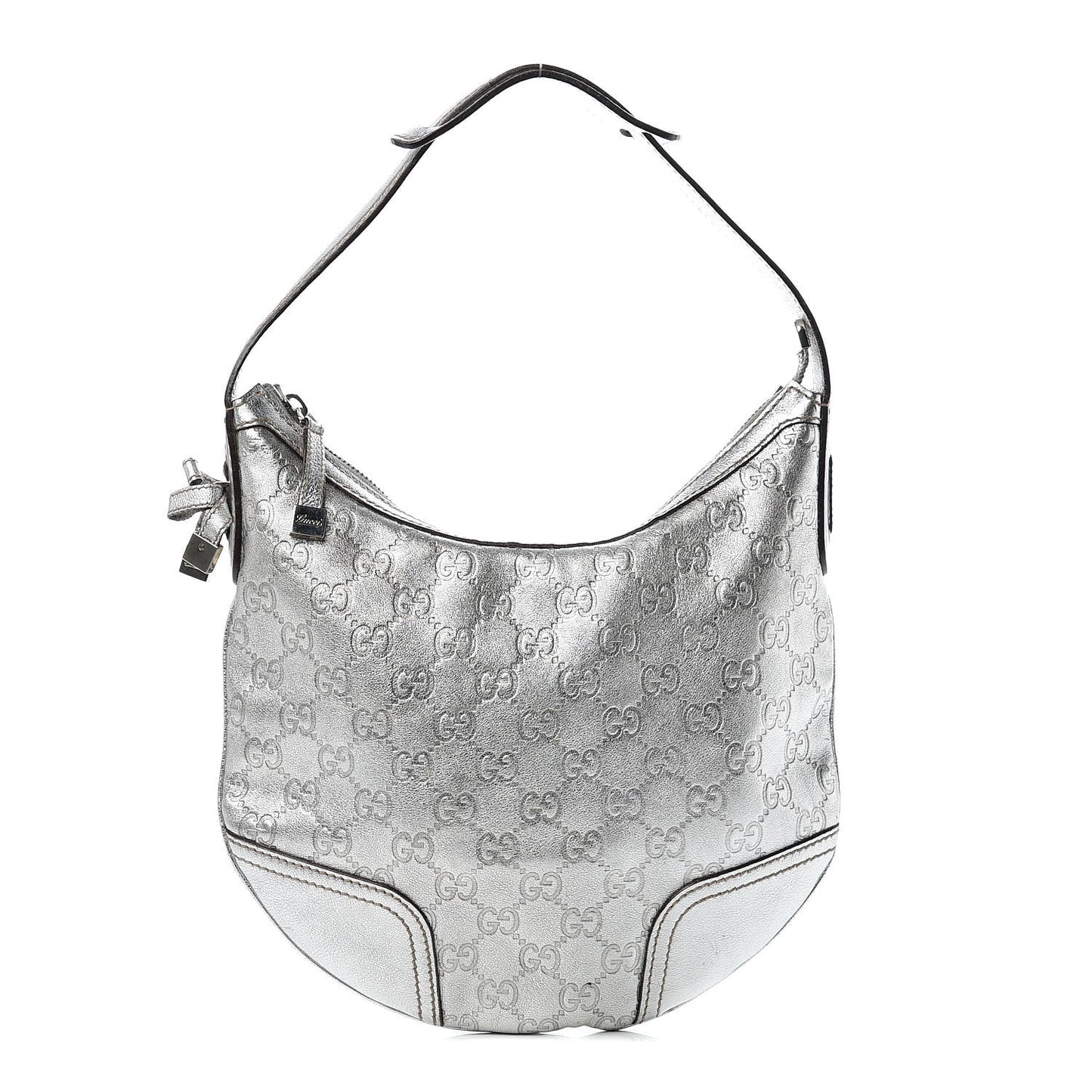 Guccissima Small Princy Hobo Silver