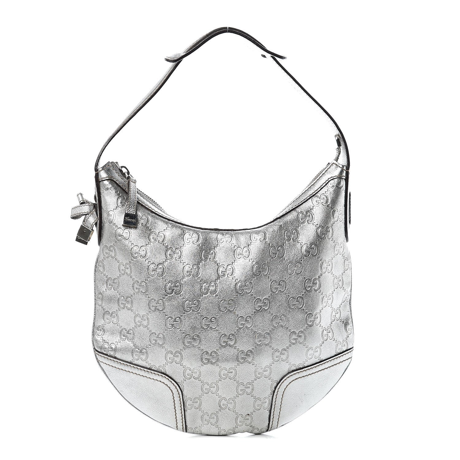 Gucci Guccissima Small Princy Hobo Silver 1 of 10