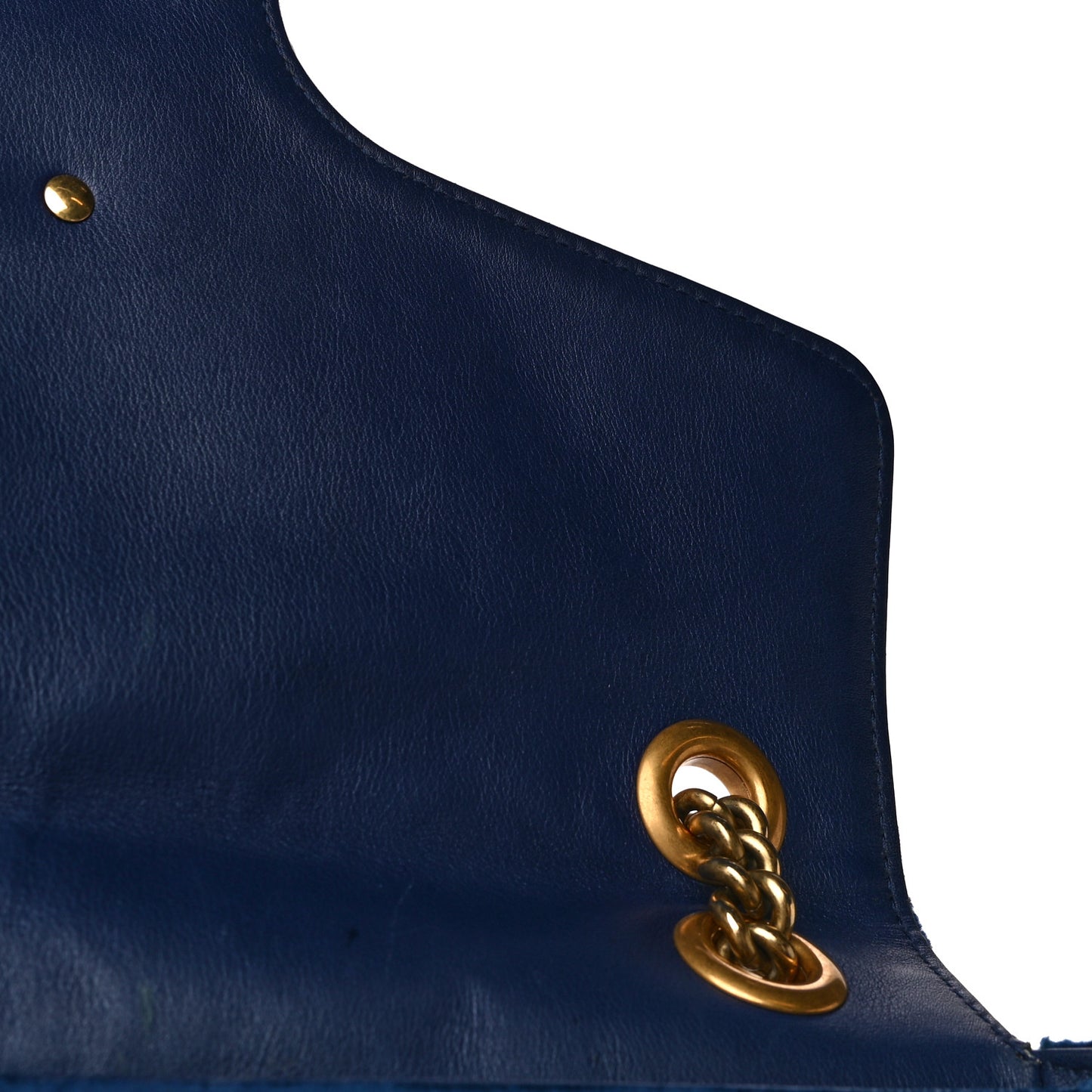 Velvet Matelasse Medium GG Marmont Shoulder Bag Cobalt Blue