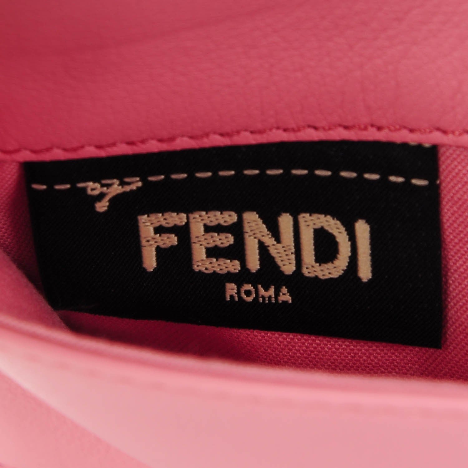 Fendi Vitello Flamingo Tube Wallet on Chain Pink 9 of 9