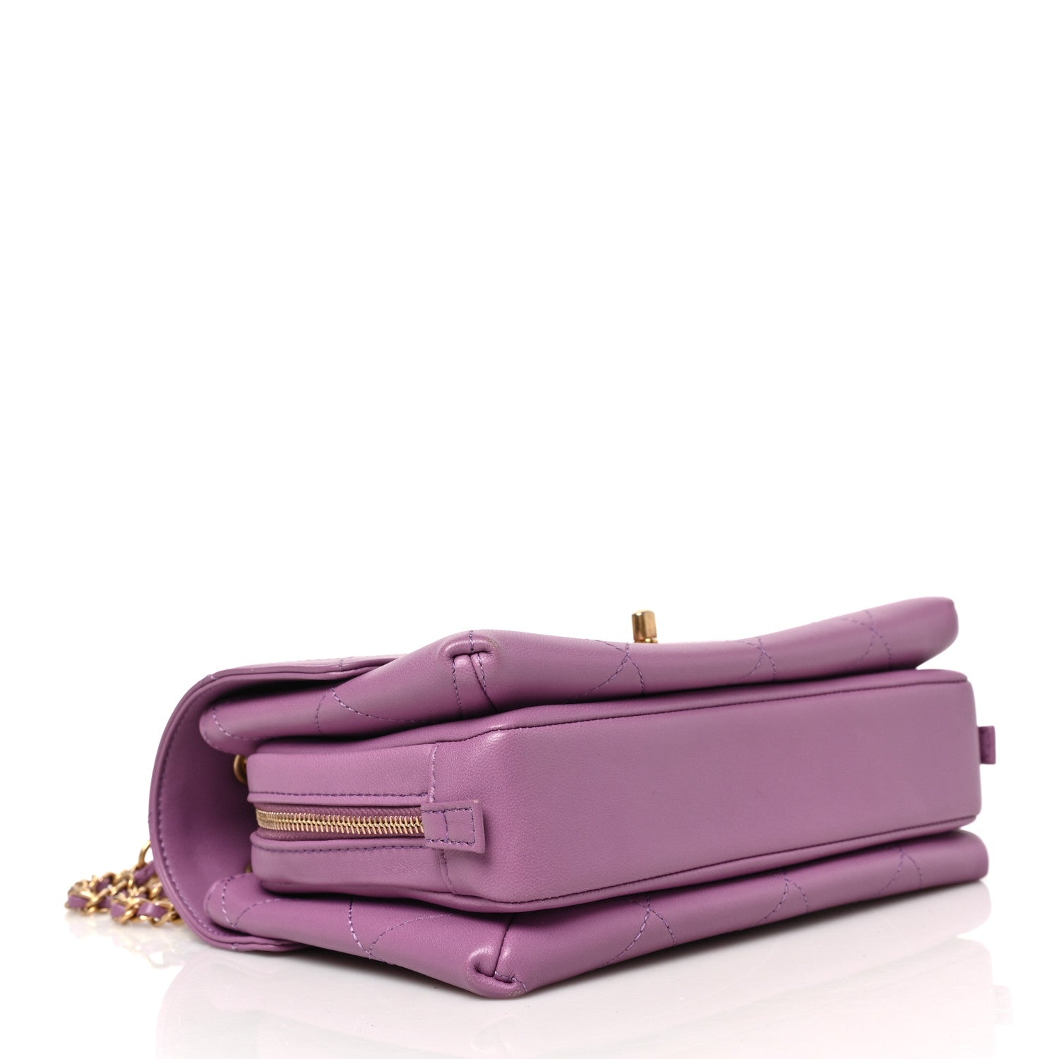 Chanel Lambskin Sleek And Chic Flap Purple 4 of 8