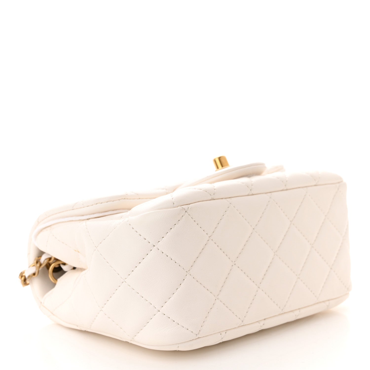 Chanel Lambskin Quilted Mini Pearl Crush Flap White 4 of 10