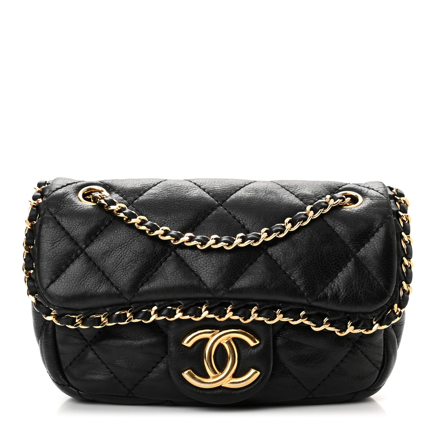 Chanel Calfskin Mini Chain Me Flap Black 1 of 8