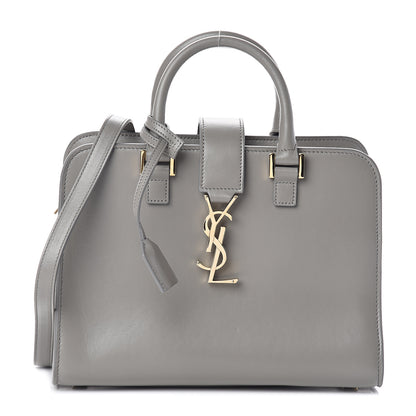 Saint Laurent Calfskin Small Monogram Cabas Fog 1 of 7