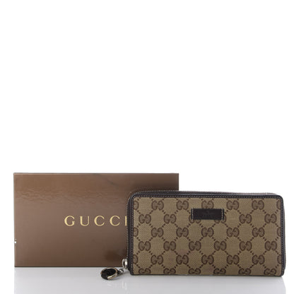Gucci Monogram Horsebit Zip Around Wallet Dark Brown 6 of 6