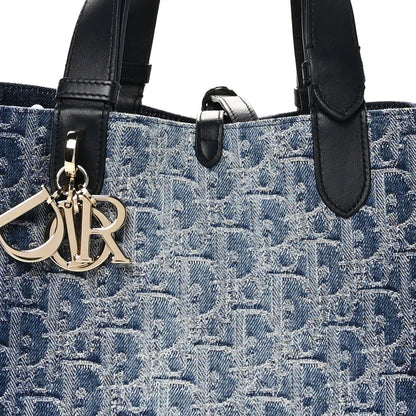 Christian Dior Denim Jacquard Oblique Medium Toujours Blue 9 of 13
