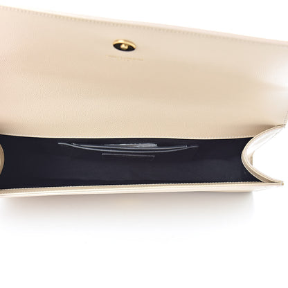 Saint Laurent Grain De Poudre Classic Monogram Cassandre Clutch Nude Powder 5 of 9