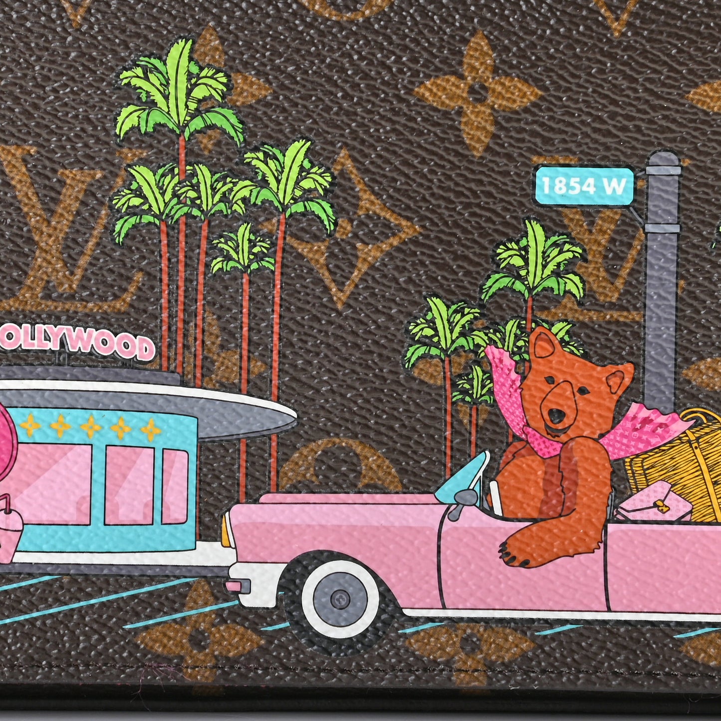 Monogram 2021 Christmas Animation Hollywood Pochette Felicie Chain Wallet Fuchsia
