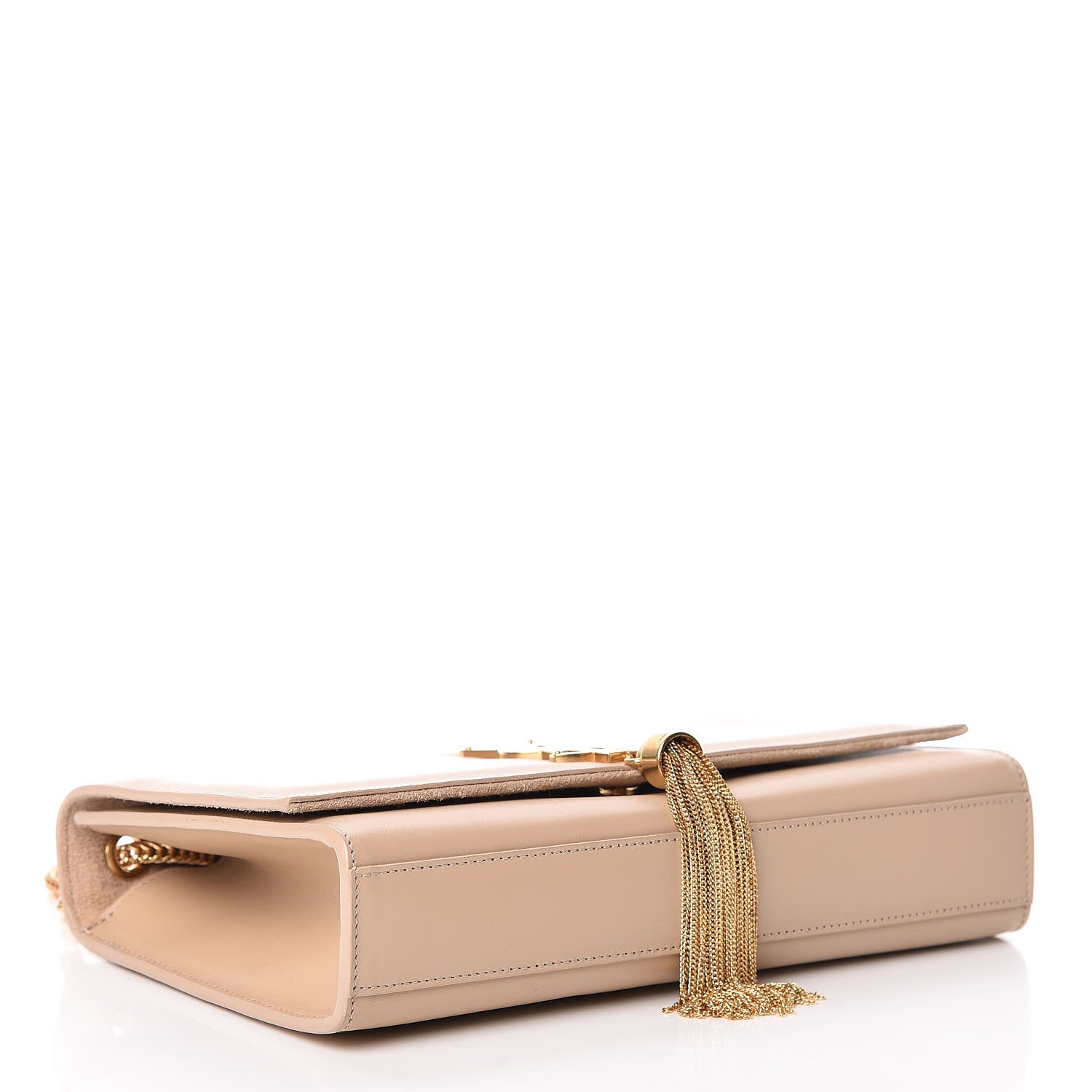 Saint Laurent Smooth Calfskin Medium Classic Monogram Kate Tassel Satchel Dark Beige 4 of 16