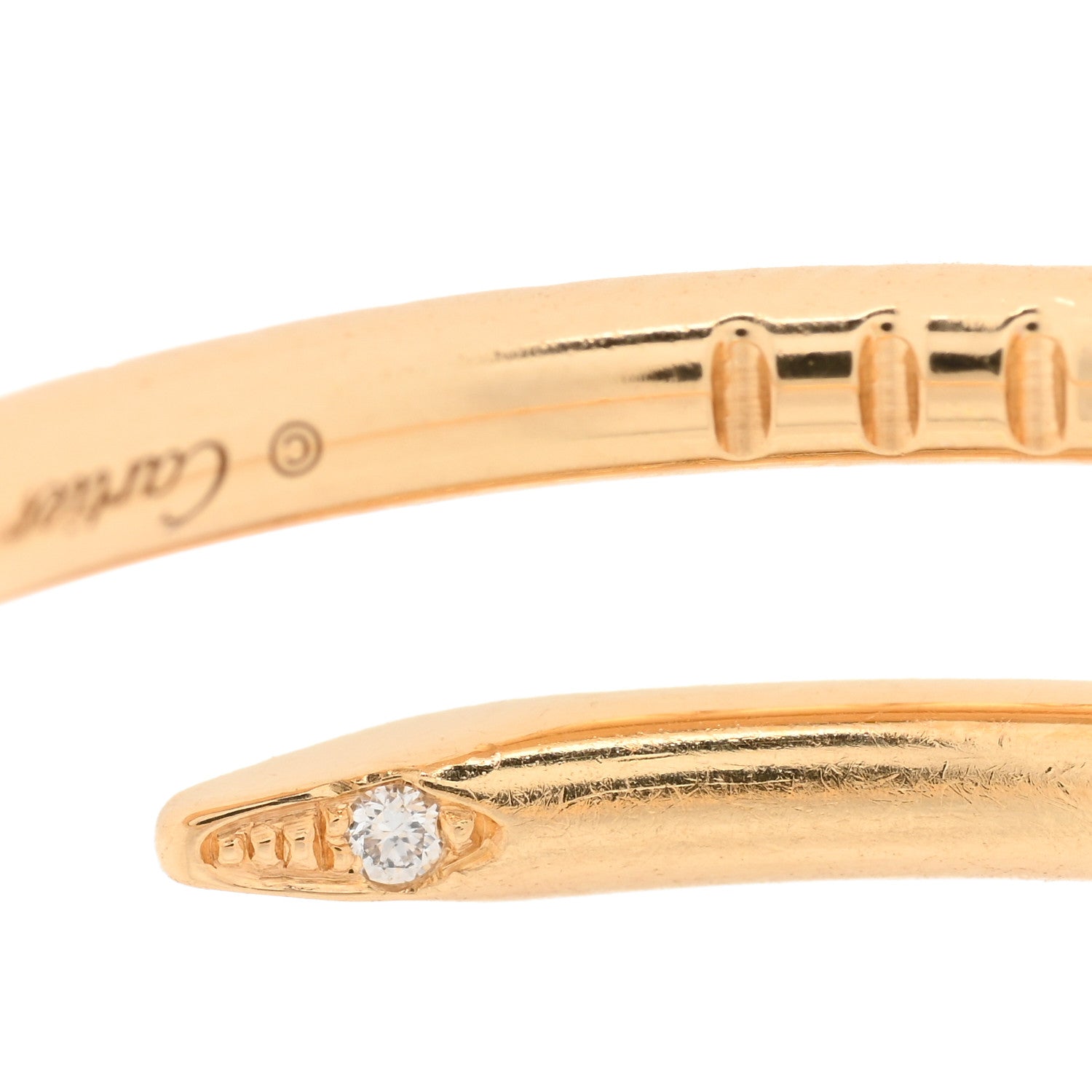 Cartier 18K Yellow Gold Diamond Juste Un Clou Paved Ring 61 9.5 4 of 6