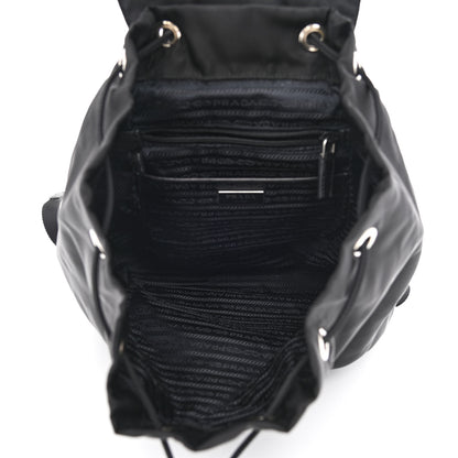 Prada Nylon Vela Saffiano Small Cinch Backpack Black 5 of 12