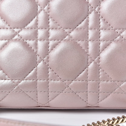 Christian Dior Metallic Lambskin Cannage Mini Lady Dior Lotus 16 of 16