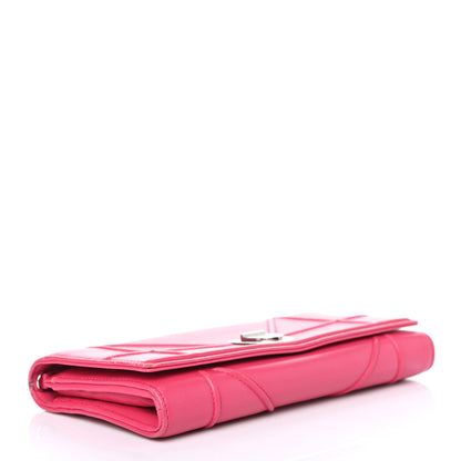 Christian Dior Lambskin Diorama Croisiere Chain Wallet Fuchsia 3 of 5