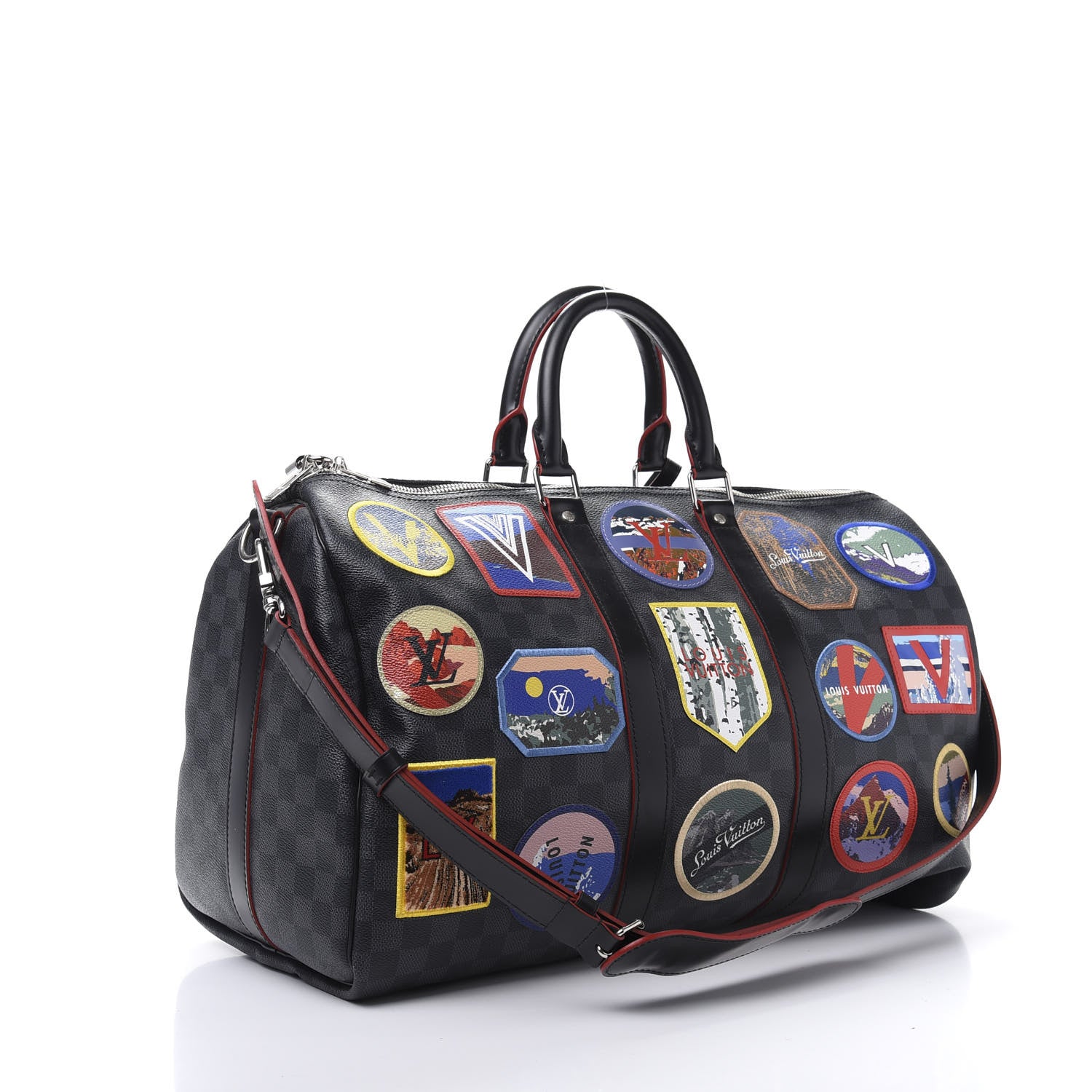 Louis Vuitton Damier Graphite Alps Keepall Bandouliere 45 2 of 11