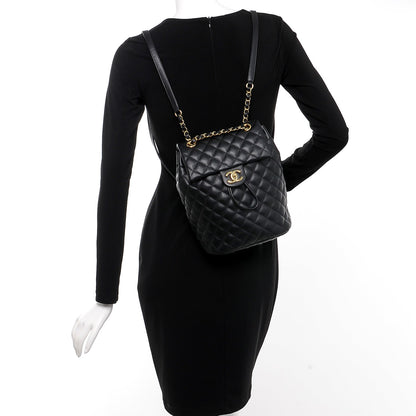 Chanel Calfskin Quilted Small Urban Spirit Backpack Black 2 of 9