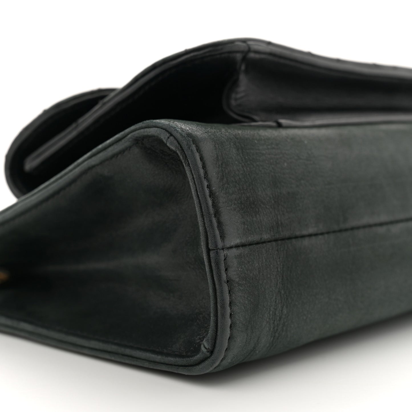 Iridescent Calfskin Quilted In & Out Camera Case Black