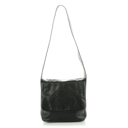 Chanel Lambskin CC Shoulder Flap Bag Black 1 of 7