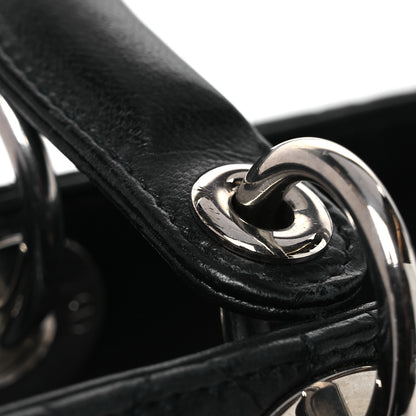 Christian Dior Lambskin Cannage Large Lady Dior Black 12 of 13