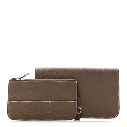 Hermes Togo Dogon Duo Wallet Etoupe 3 of 9