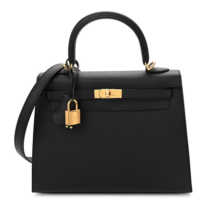Hermes Epsom Kelly Sellier 25 Black 1 of 10