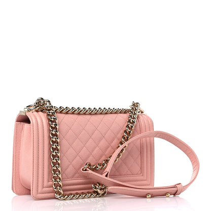 Chanel Caviar Quilted Medium Boy Flap Light Pink 3 of 11