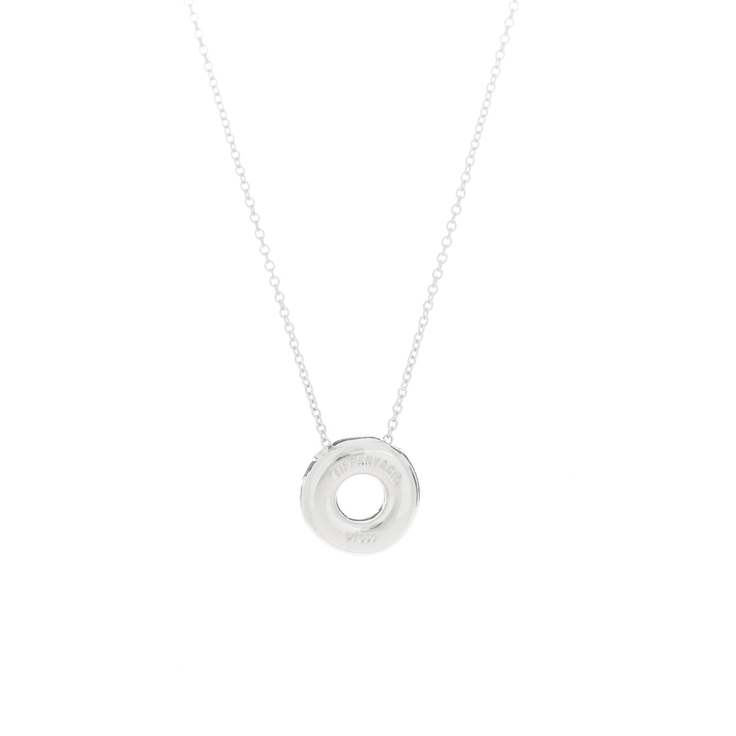 Tiffany Platinum Diamond Etoile Circle Pendant Necklace 5 of 5