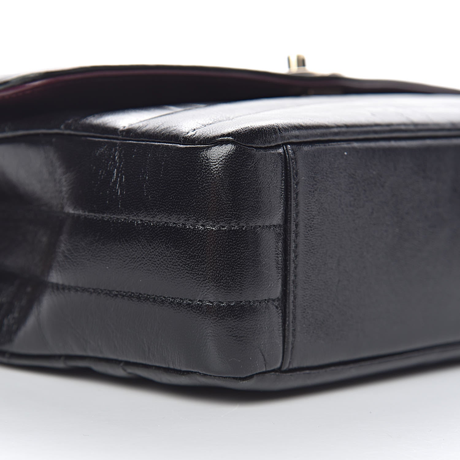 Chanel Shiny Lambskin Chevron Quilted Miroir Black 10 of 11