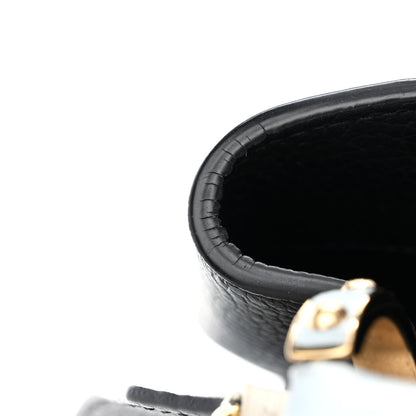 Louis Vuitton Taurillon Capucines MM Black Blue White 11 of 12