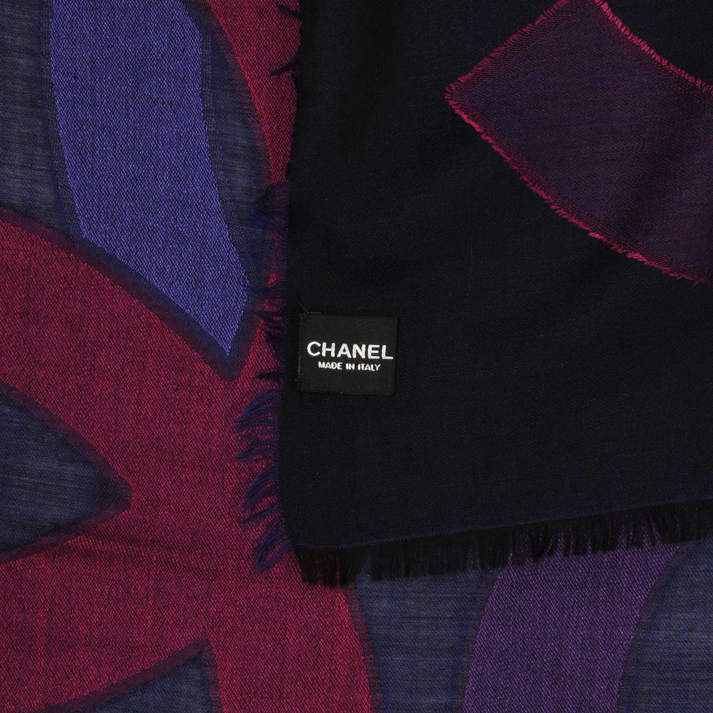 Cashmere Wool Silk CC Logo Scarf