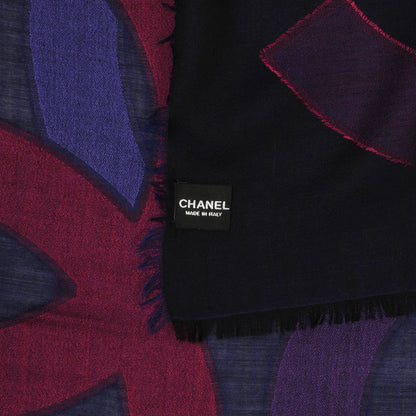 Chanel Cashmere Wool Silk CC Logo Scarf 4 of 5