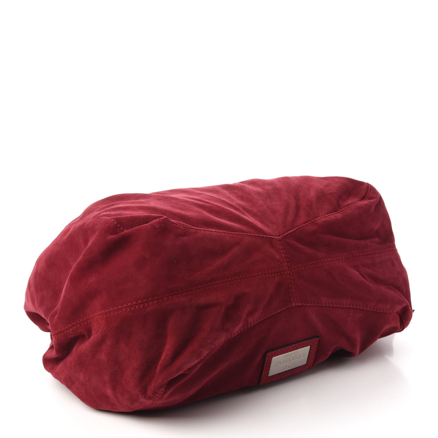 Valentino Garavani Suede Large Nuage Bow Hobo Burgundy 4 of 9