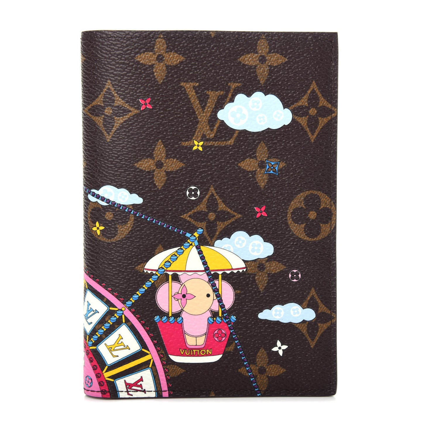 Monogram 2020 Christmas Animation Big Wheel Passport Cover Rose Ballerine