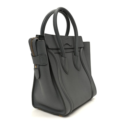 Celine Baby Drummed Calfskin Micro Luggage Kohl 3 of 11