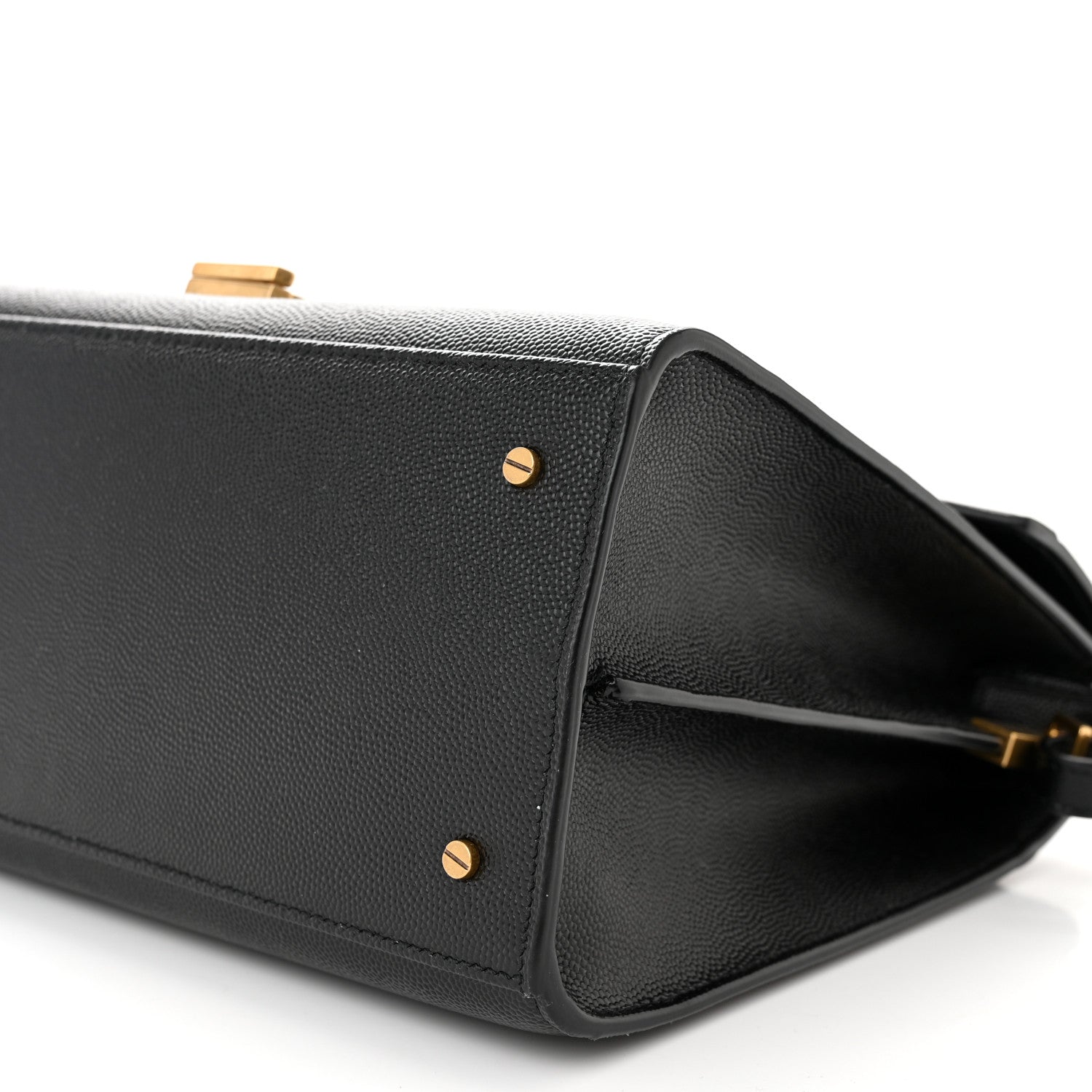 Saint Laurent Grain de Poudre Medium Classic Monogram Cassandra Top Handle Black 10 of 10