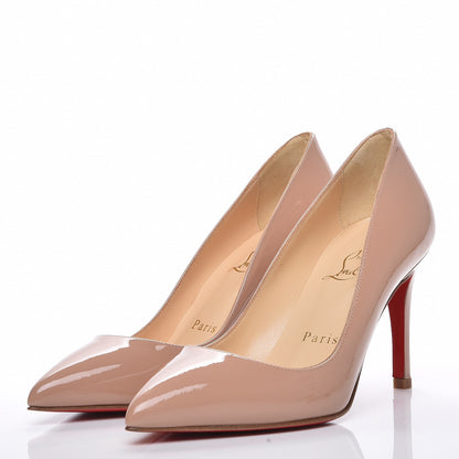 Christian Louboutin Patent Pigalle 85 Pumps 34 Nude 3 of 7