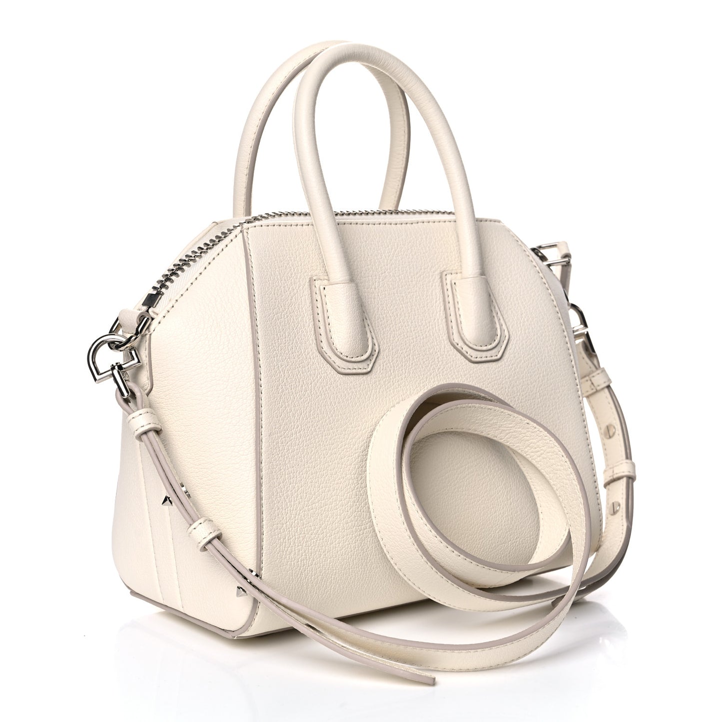 Sugar Goatskin Mini Antigona Beige Buff