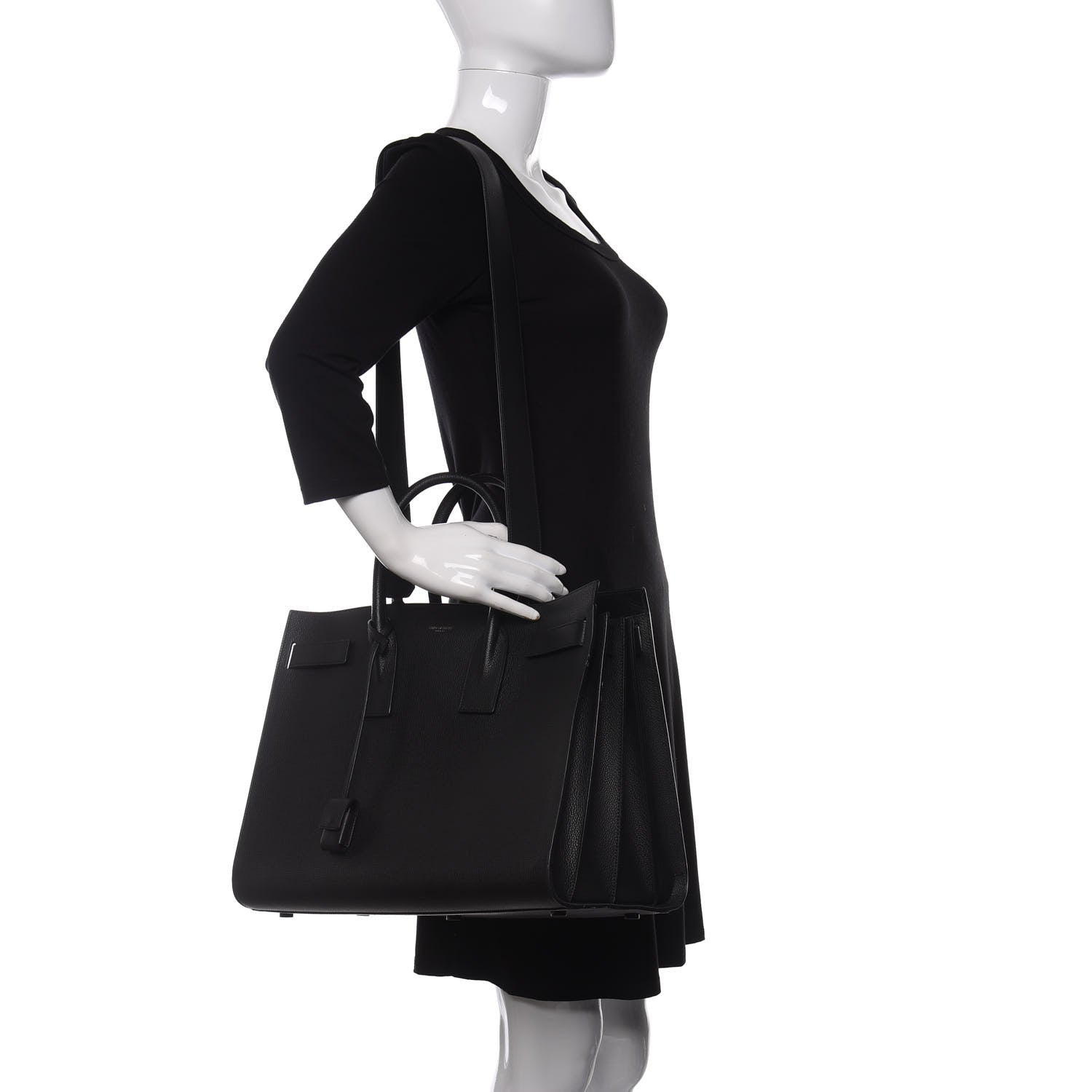 Saint Laurent Grained Calfskin Large Sac De Jour Carryall Black 2 of 16