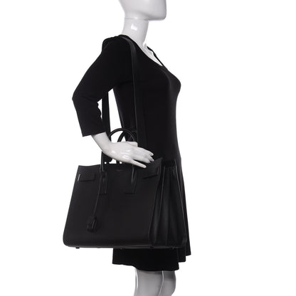 Saint Laurent Grained Calfskin Large Sac De Jour Carryall Black 2 of 16