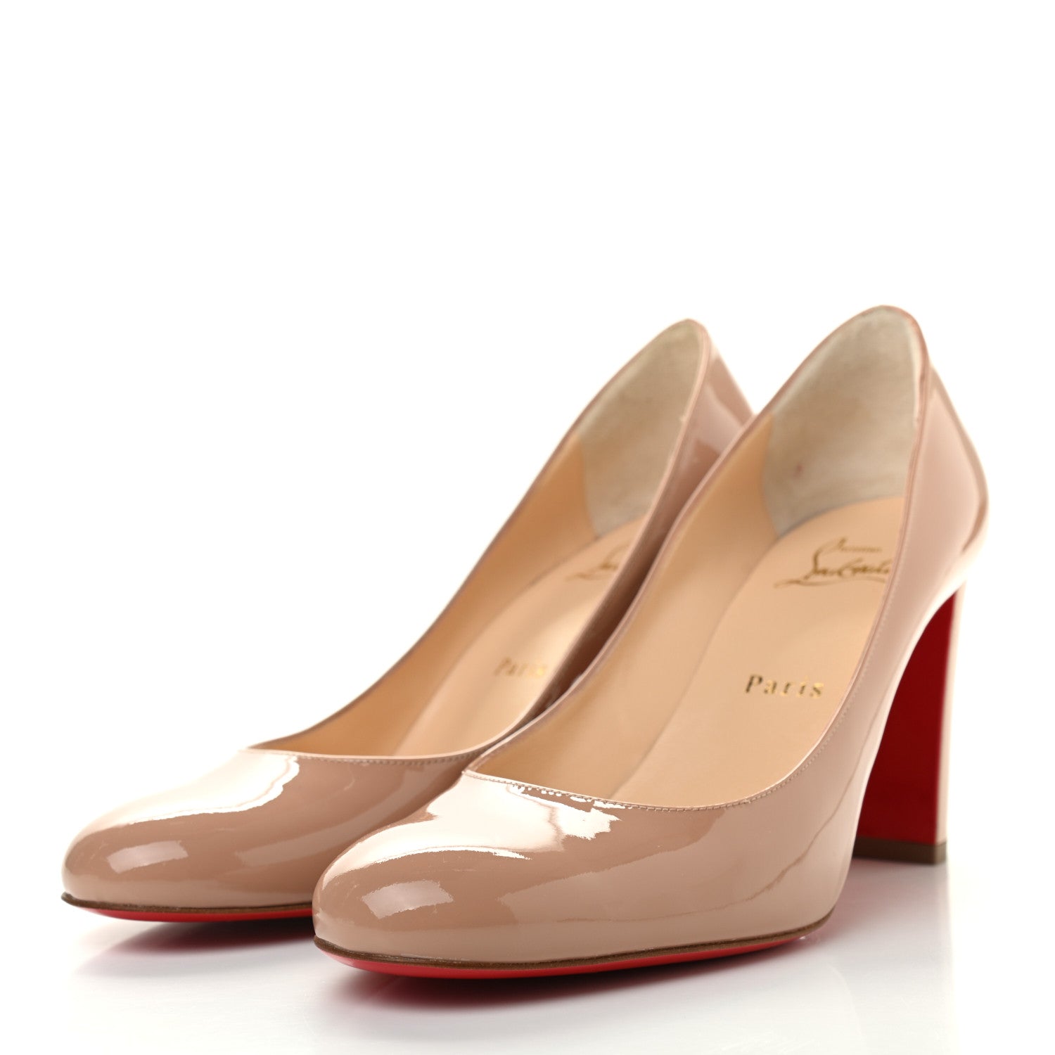 Christian Louboutin Patent Lady Gena 85 Pumps 37 Nude 3 of 8
