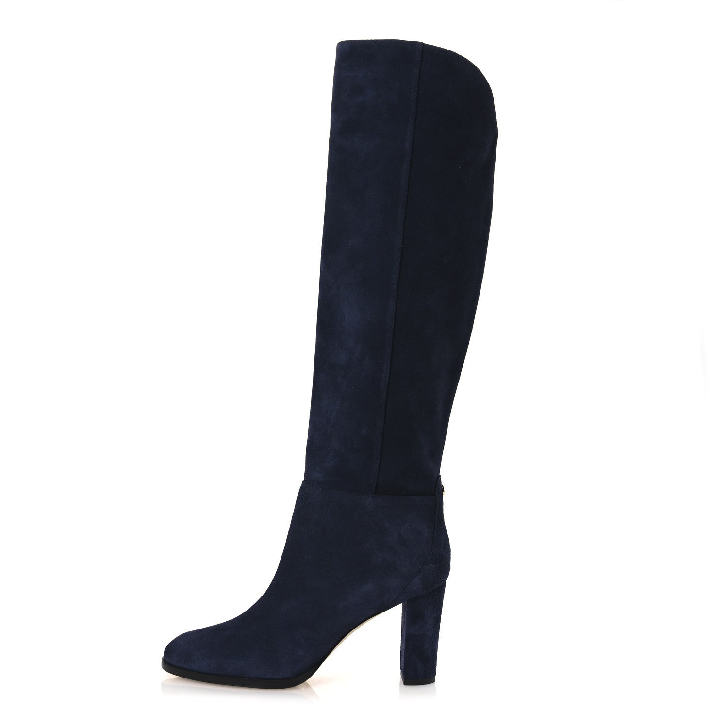 Jimmy Choo Suede Natalie 80 Boots 39.5 Navy 1 of 13