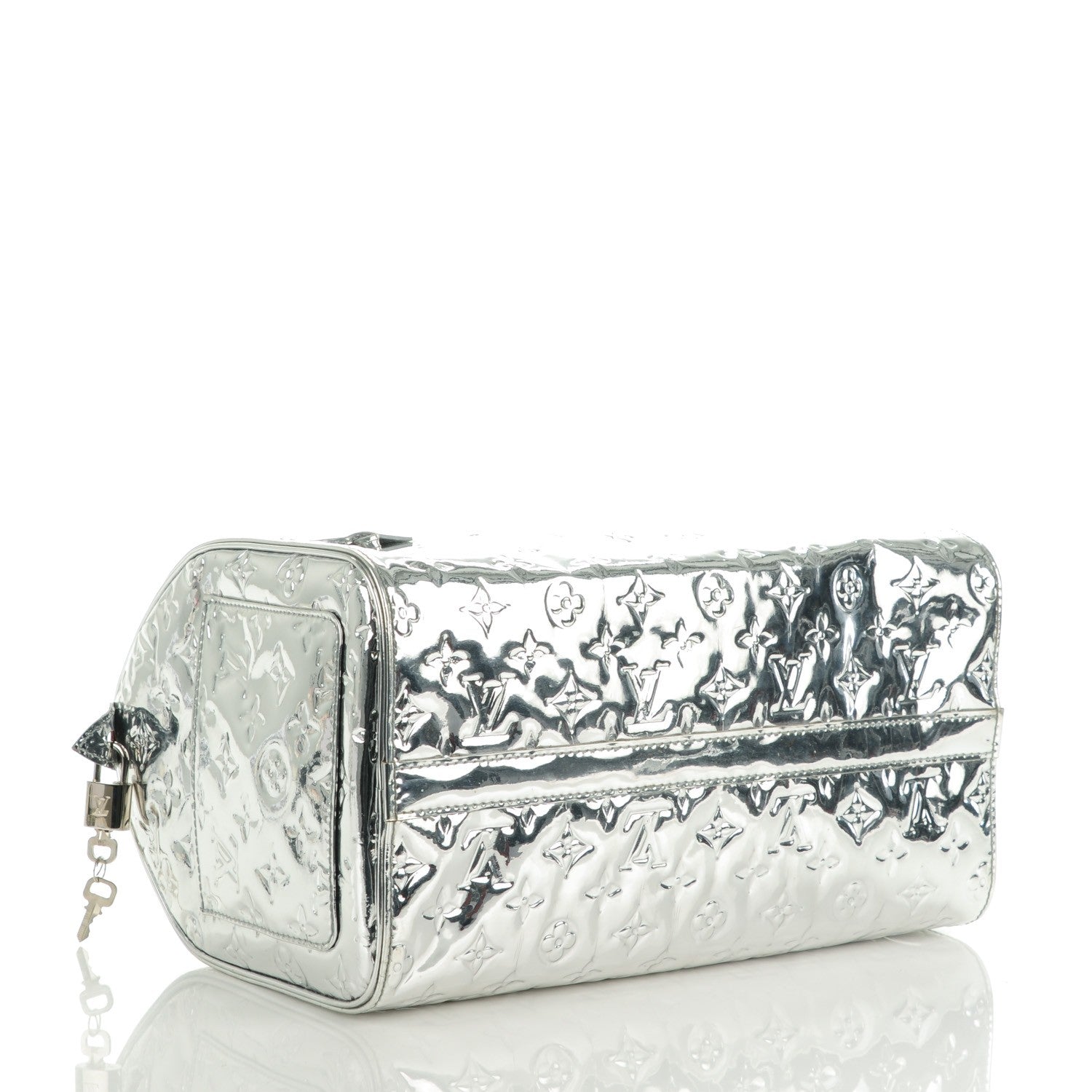 Louis Vuitton Monogram Miroir Speedy 30 Silver 4 of 9