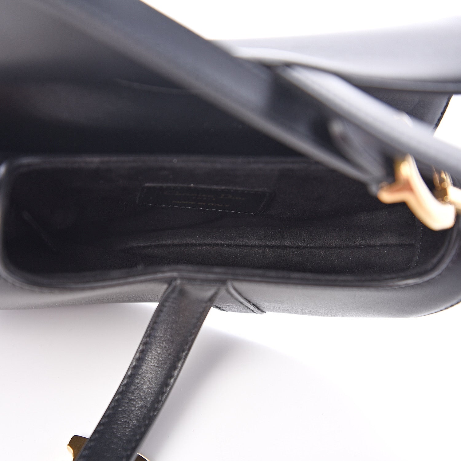 Christian Dior Calfskin Mini Saddle Bag Black 4 of 8