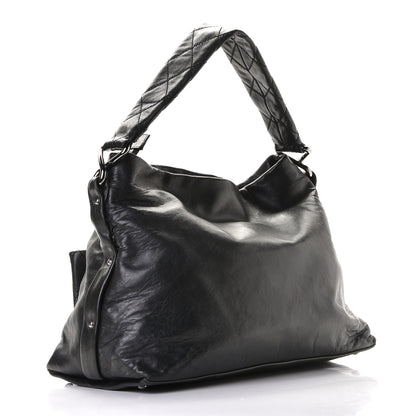 Chanel Lambskin Quilted Mademoiselle Hobo Black 2 of 5