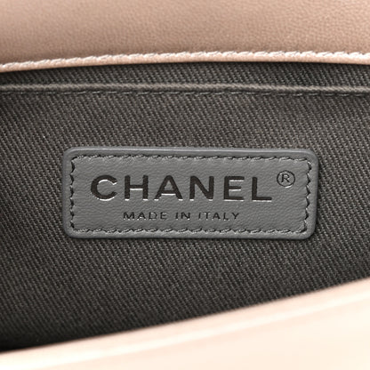 Chanel Metallic Calfskin Quilted Small Boy Flap Light Pink 6 of 15