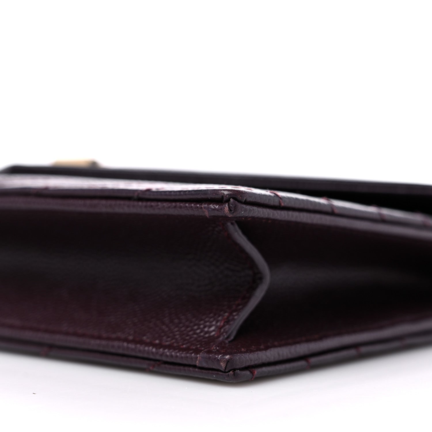 Saint Laurent Grain De Poudre Matelasse Chevron Monogram Envelope Chain Wallet Rogue Legion 10 of 12