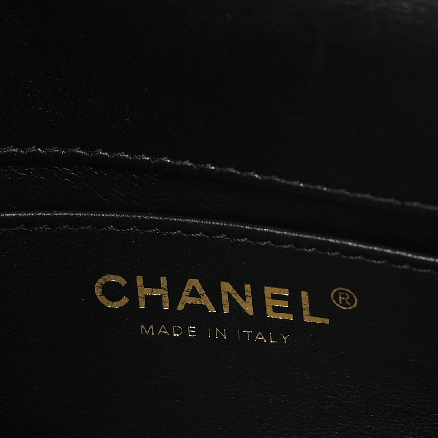 Lambskin Quilted Small Chain Rows Flap Black