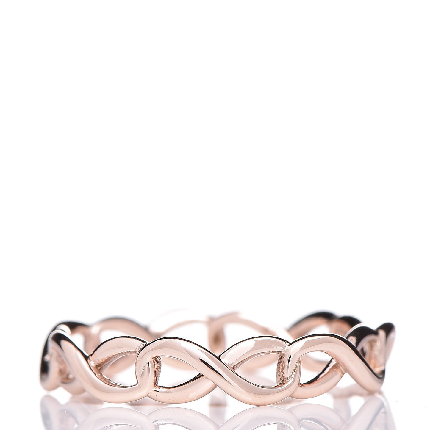 18K Rose Gold Narrow Infinity Band Ring 49 4.75