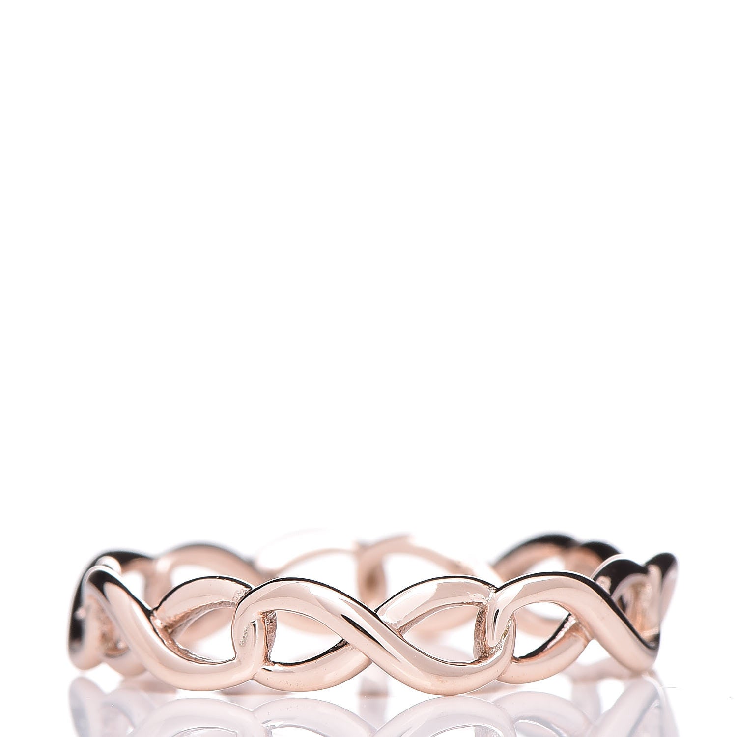 Tiffany 18K Rose Gold Narrow Infinity Band Ring 49 4.75 3 of 4
